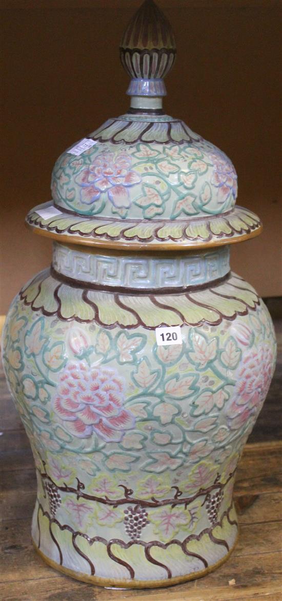 Large Chinese style ginger jar(-)
